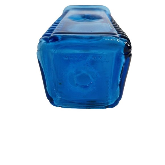 Vintage Blue Decanter Apothecary Bottle BERRING'S APPLE BITTERS Wheaton Glass 9" - Picture 7 of 8